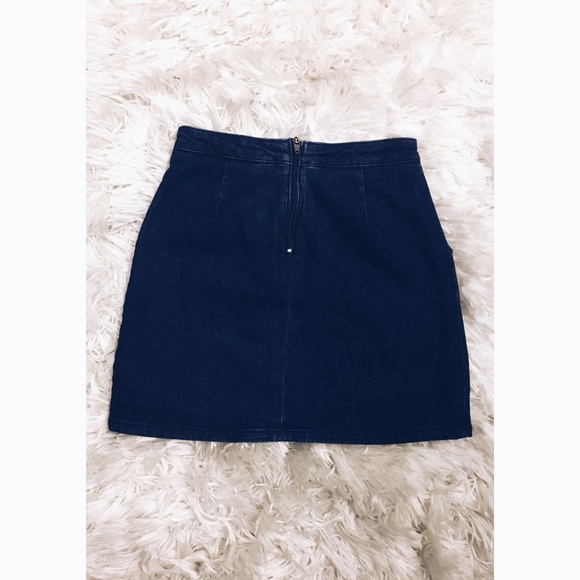ASOS High Waisted 90’s Retro Jean Mini Skirt - Picture 6 of 6
